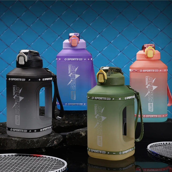 Large Capacity Water Cup, High Temperature Resistant Frosted Sports Water Bottle Cup Outdoor Plastic Sports Cup