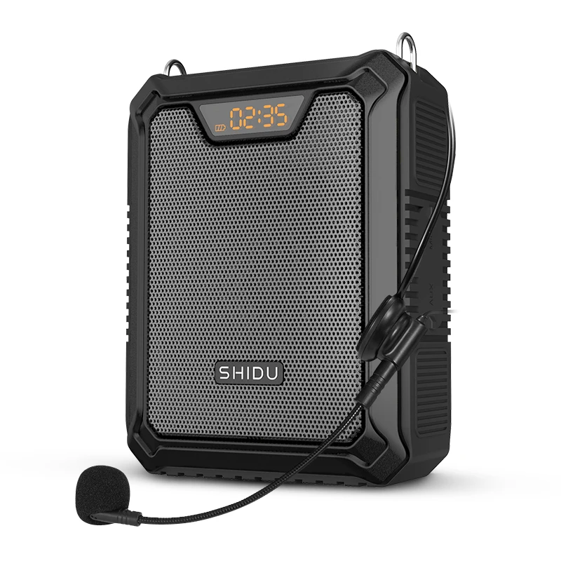 SHIDU M900 Wired Microphone 25 Watt IPX5 Waterproof Portable Dual Voice Coil Speaker Voice Amplifier