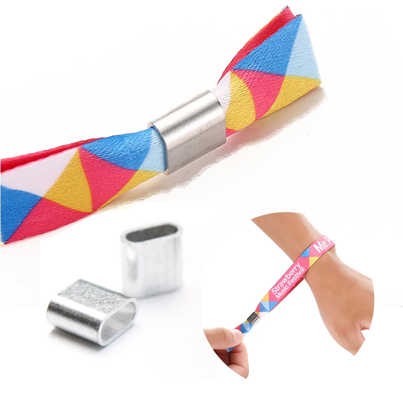 Fast Shipping Ready To Ship Two Way Slide Lock Festival Wristband Clasp Slide Lock For Wristbands