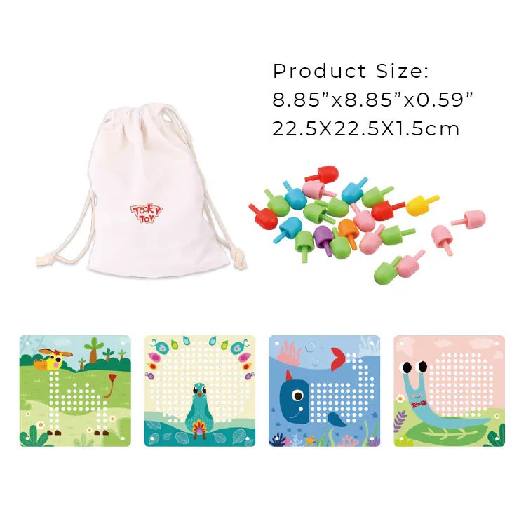 RTS 2024 New Design Wooden Small Pattern Peg Educational toy For Kids