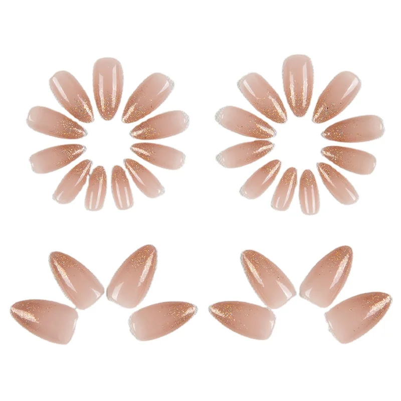 Top Trending Nail Supplier Wholesale Price INS Designed Full Cover Oval Fingernails Faux Ongles Press on Nails