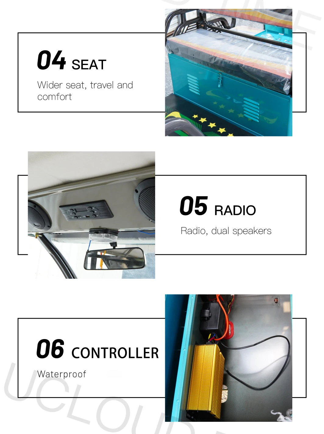 Passenger Motorized Tricycle Runabout 3 Wheel With Open Car Taxi MINI CABRIO Tuk Tuk Adult Cab Pedicab Trike