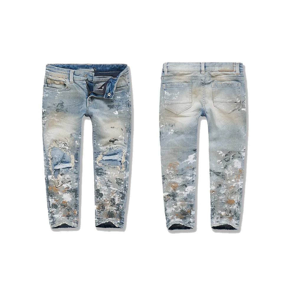 Distressed Jeans Painted Fall Baby Ripped Toddler Denim Distressed Kid denim jeans