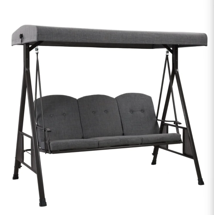 
Super comfortable 3-seater garden swing chair with canopy and bed function free standing swing chairs folding chair with canopy 