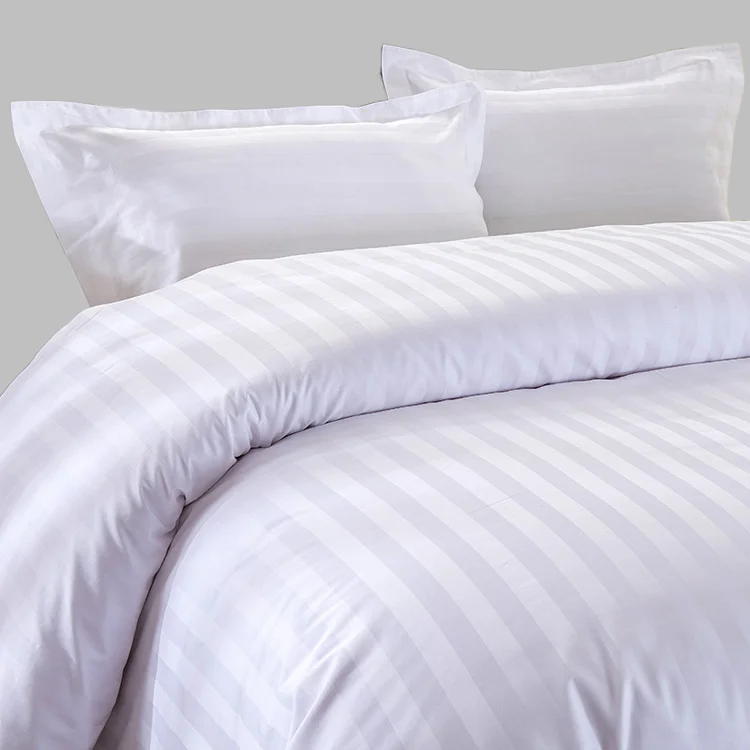 Hotel resort using 3cm satin bedding set flat sheet pillow case set