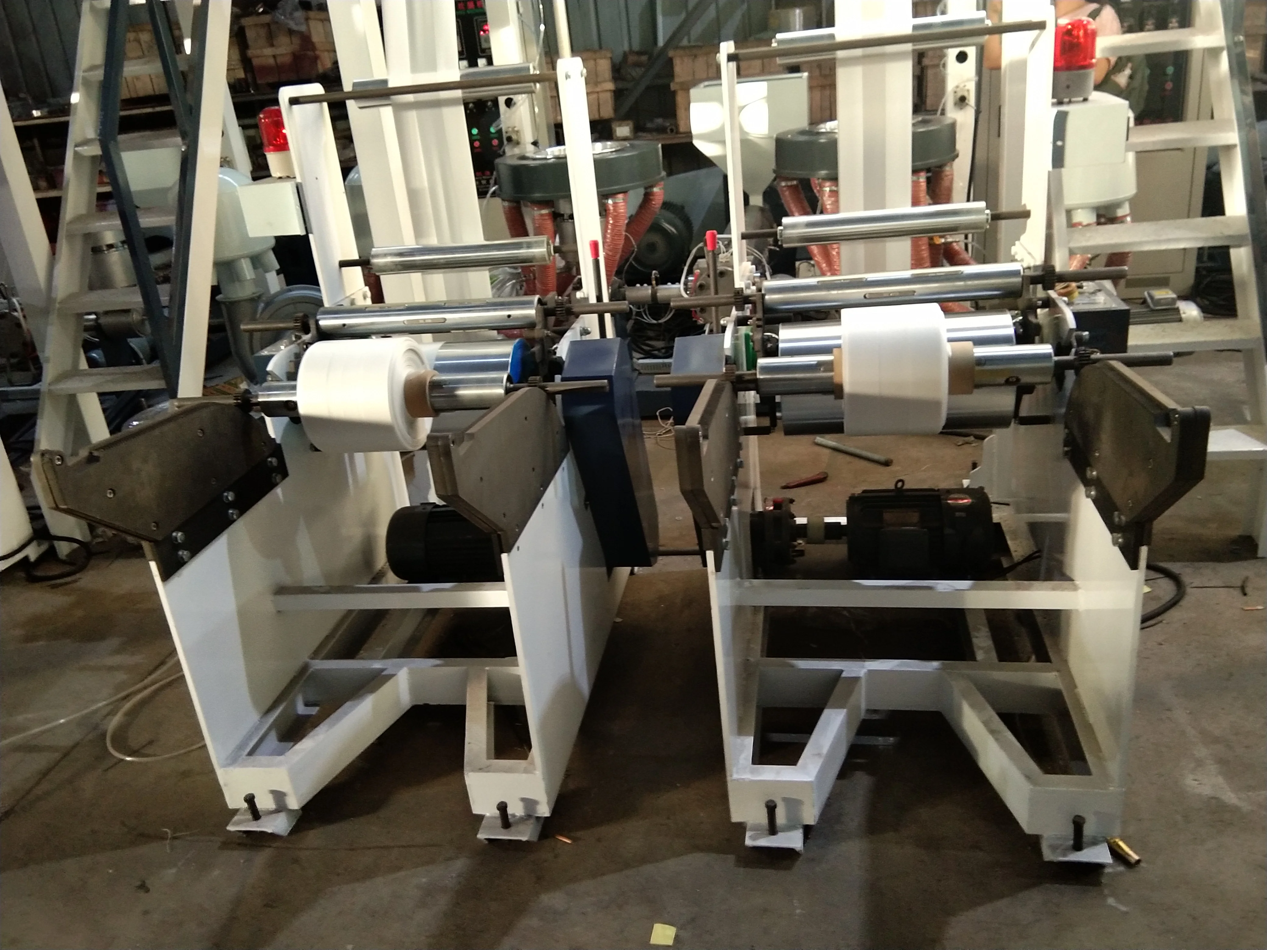 SS-H2 High Output Double Extruder Hdpe/Ldpe Plastic Film Extrusion Blown Machine