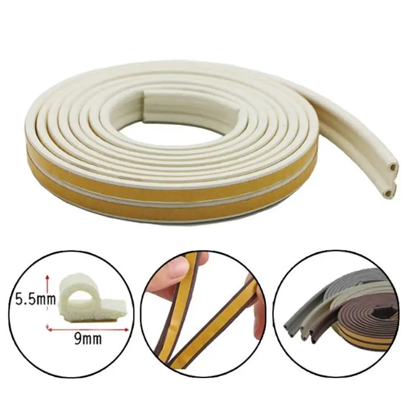 Good Manufacturer Customized D Shape Self Adhesive Rubber Seal Door Window Weather Strip Soundproof Door Rubber Sealing Strip