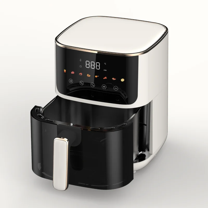 2024 Newest stainless steel 4.2L 4.7L 5L 6L household smart air fryer CB CE electric freidora de aire digital kitchen appliance