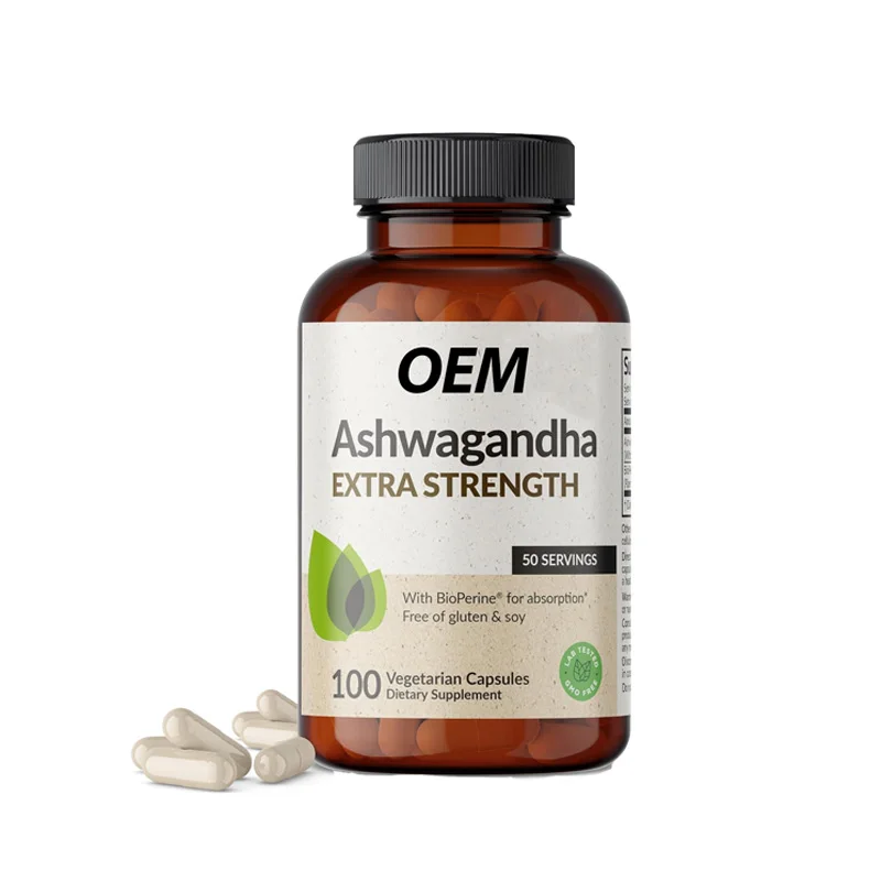 OEM Ashwagandha Экстракт капсул для мужчин повышение энергии веганская Органическая добавка здоровья натуральные Капсулы