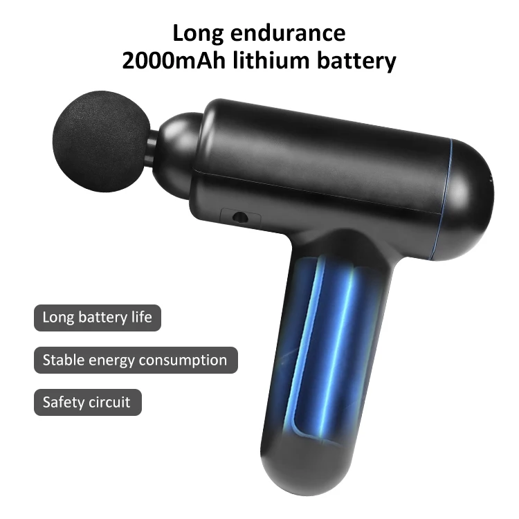 Handheld Deep Tissue Muscle Vibration Percussion Muscle Massage Gun New Design 6 Speed Body ABS Plastic Skg Mini Massage Gun