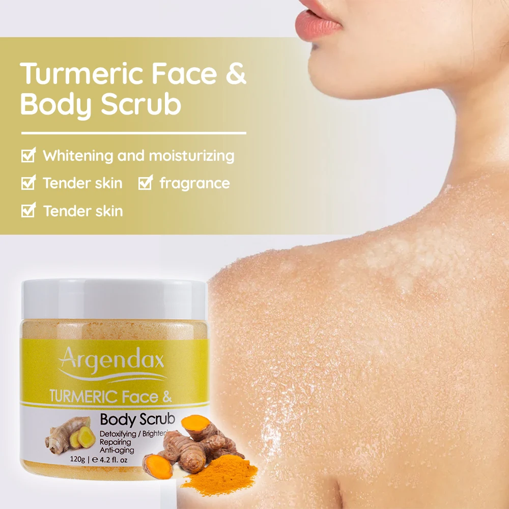 Skin Brightening Exfoliating Smooth Soften Coffee Turmeric Sea Salt Foot Face Body Scrub