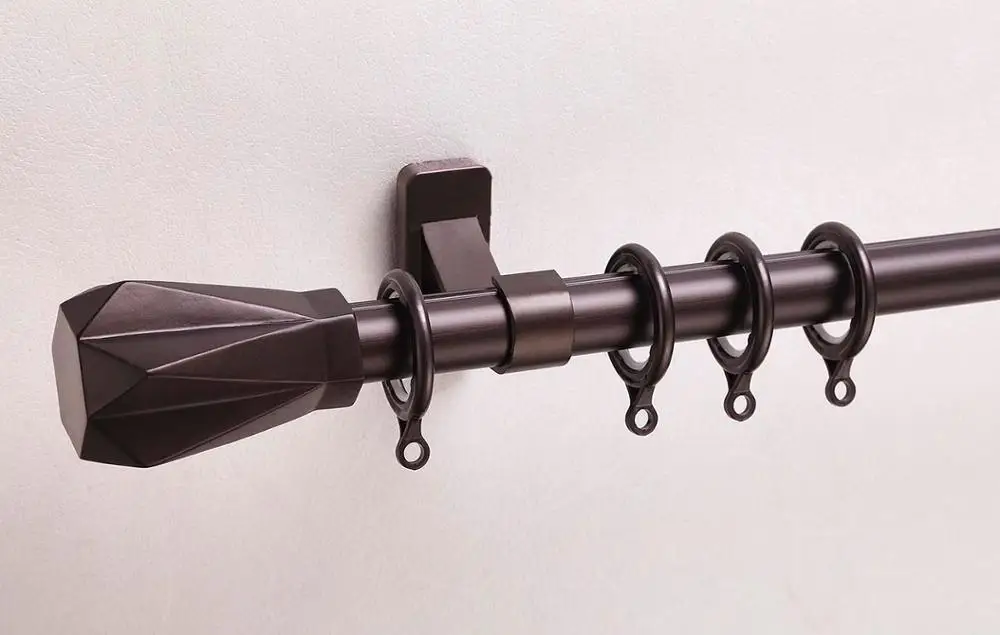 European Style Luxury Hollow Metal Painting Half Circle Brackets Curtain Rod