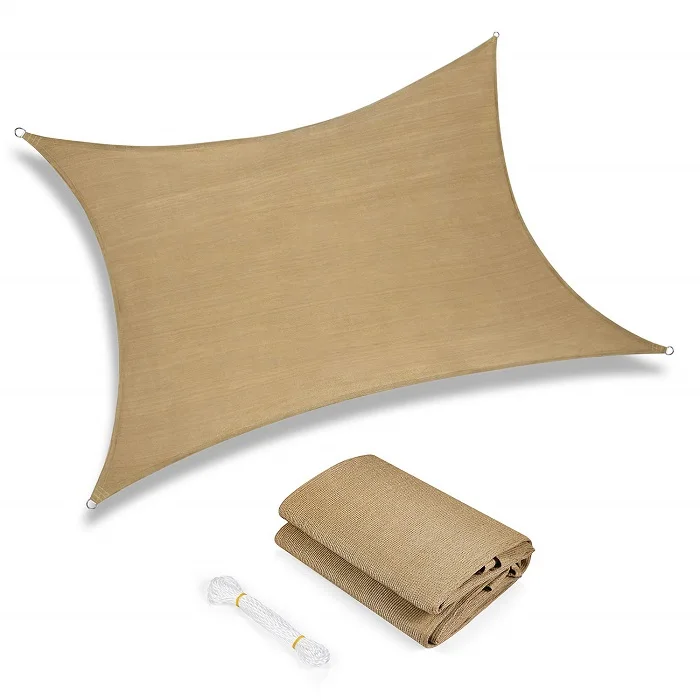 ZNZ  Outdoor Playground Heavy Duty 100% New hdpe 280gsm Commercial Sun Hail Protection Canopy Shade Sail Outdoor 2.5*2.5m