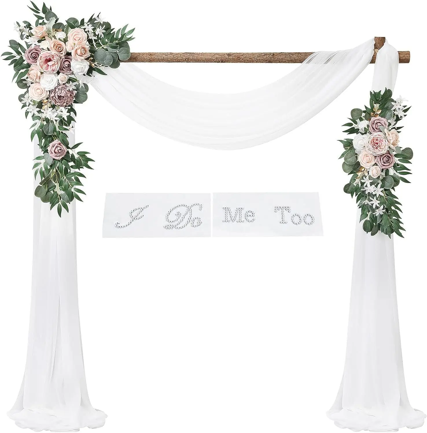 Simulation Flowers Wedding Background Arch Hanging Flowers Corner Wedding Arrangement Decoration