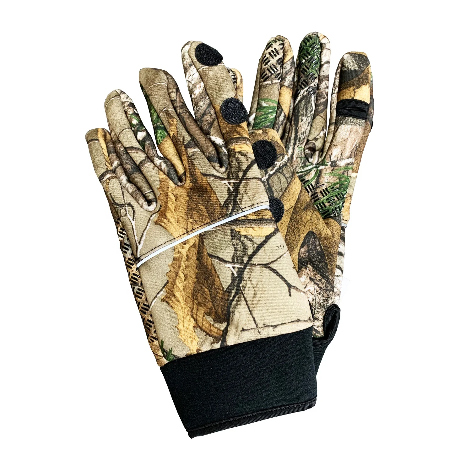 Hunting camo gloves with cheap price fishing gloves men camo gloves from BJ Outdoor