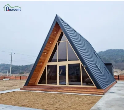 A Frame Creative Triangle Prefabricated House, Fast installation, efficient, energy-saving new housing