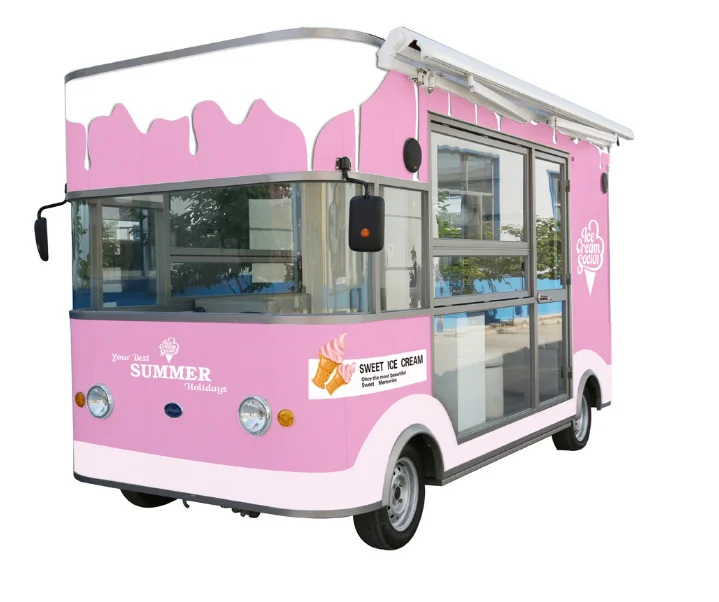 Mobile food trucks fast coffee shop cart