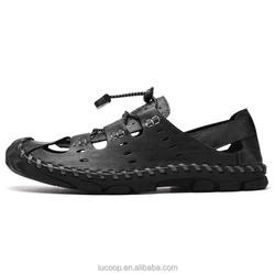 Light weight Anti-Slip Bottom leather upper  summer sandals resilient stream trekking shoes canyoneering shoes