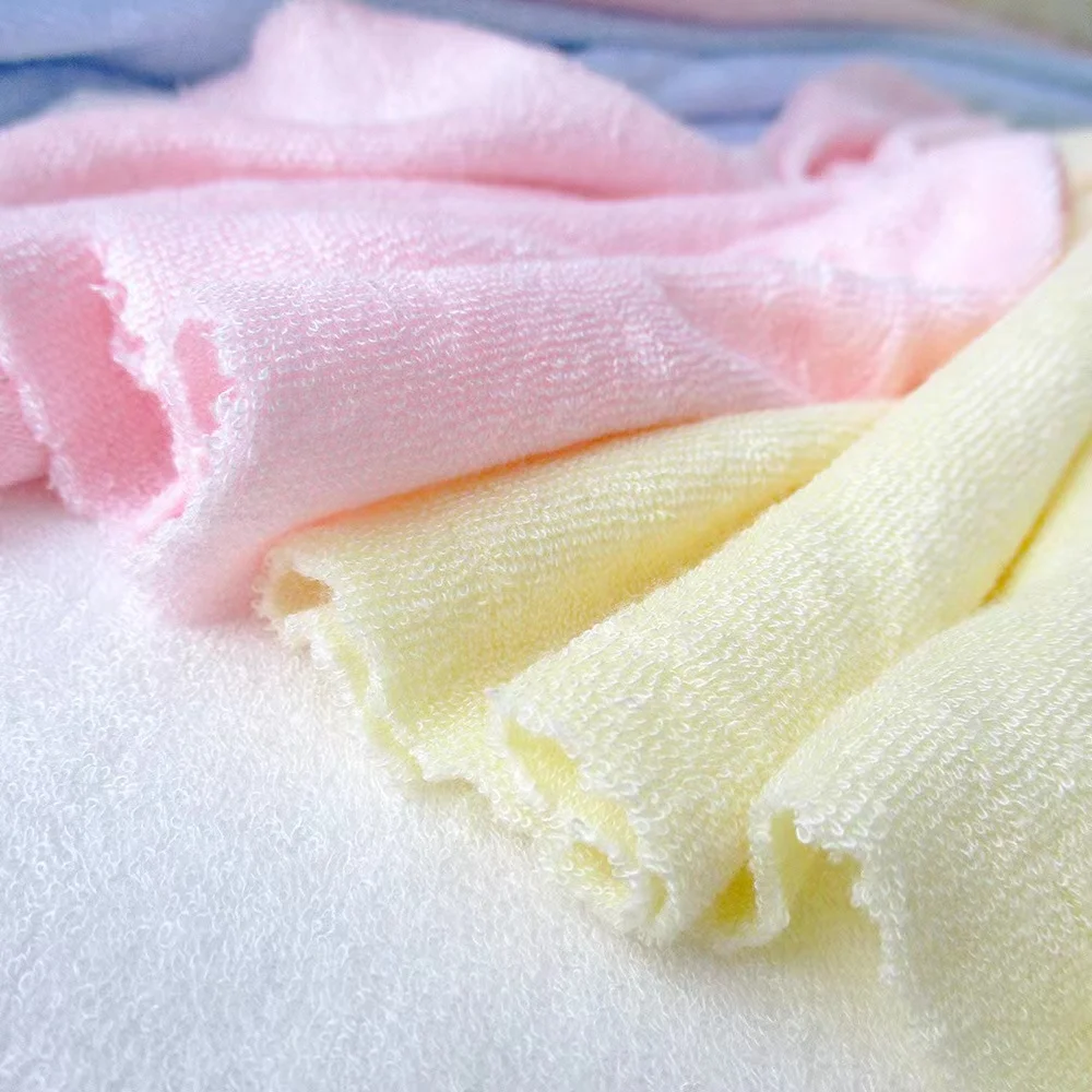 Anti-microbial bamboo fiber polyester single terry knitted fabric for towel can custom color