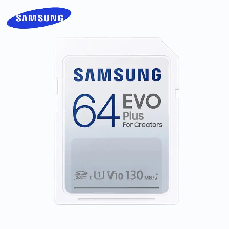 Original SAMSUNG EVO Plus SD Card 32GB V10 C10 64GB U1 Memory Card 128GB 256GB SDXC V30 U3 Speed up to 130MB/s for Camera