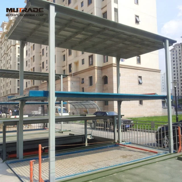 Underground Four Post Automatic Pit Vertical Storage Car Parking Lift