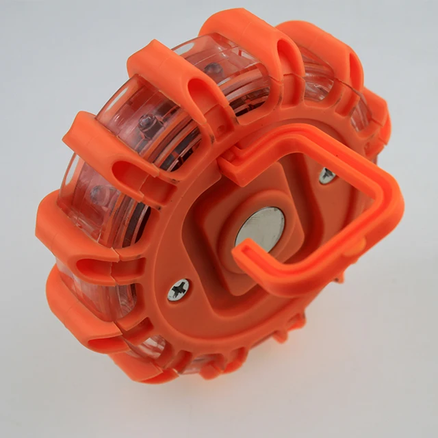 Rechargeable LED Road Flare with Magnetic Base - Electronic Safety Warning Light for Emergency Roadside and Traffic Control