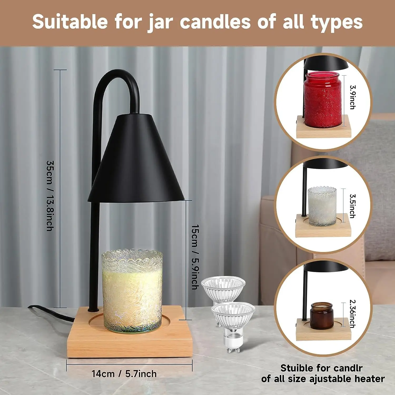 Electric Fragrance Candle Warmer lamp Metal Oil Burner Aromatherapy Lamps Christmas gift Table Lamp