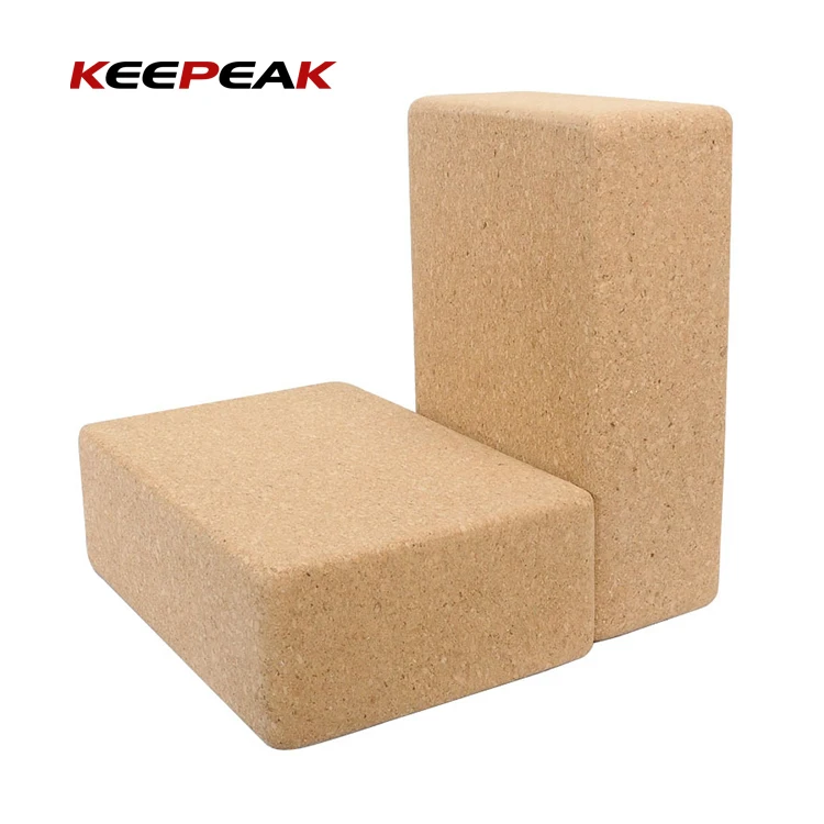 Оптовая продажа, упражнения, многофункциональный деревянный экологически чистый пробковый блок для йоги