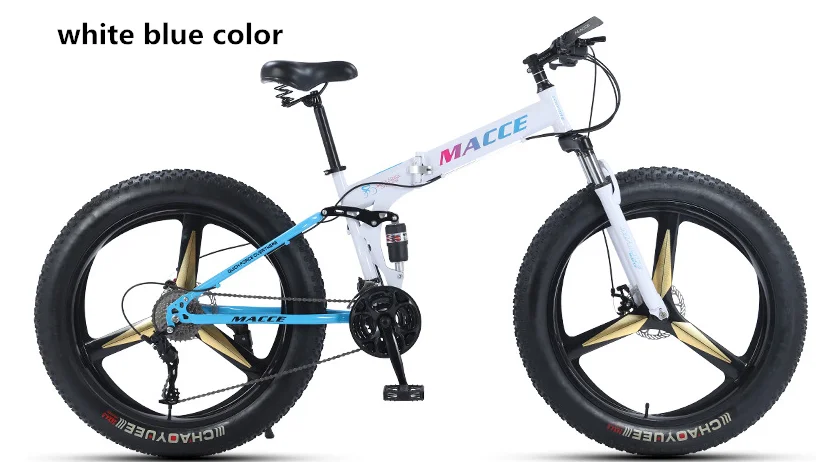Snow Bike Folding Bicycle Mountain Bike Variable Speed Shock Absorbing Off-road Bicycle For Adult Male Female