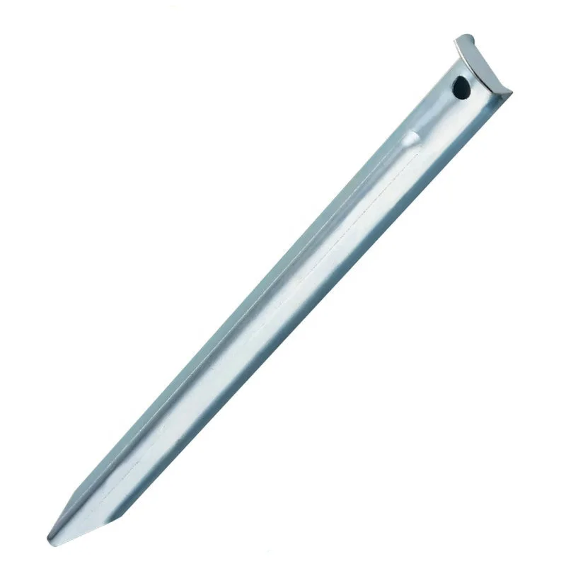 TPG0127 23cm 9inch Tent Stakes Screw in Tent Pegs Ground Metal Heavy Duty Camping Stakes for Camping Accessories