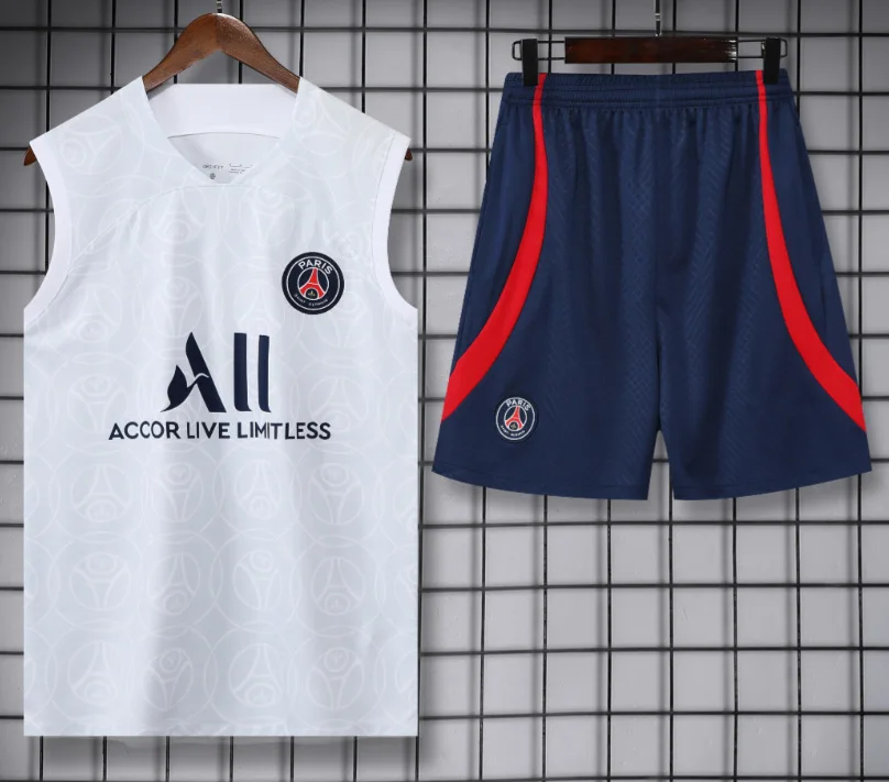 Summer EMBROIDERED LOGO SOCCER TEAM VEST SET T-shirt sports vest set club training vest