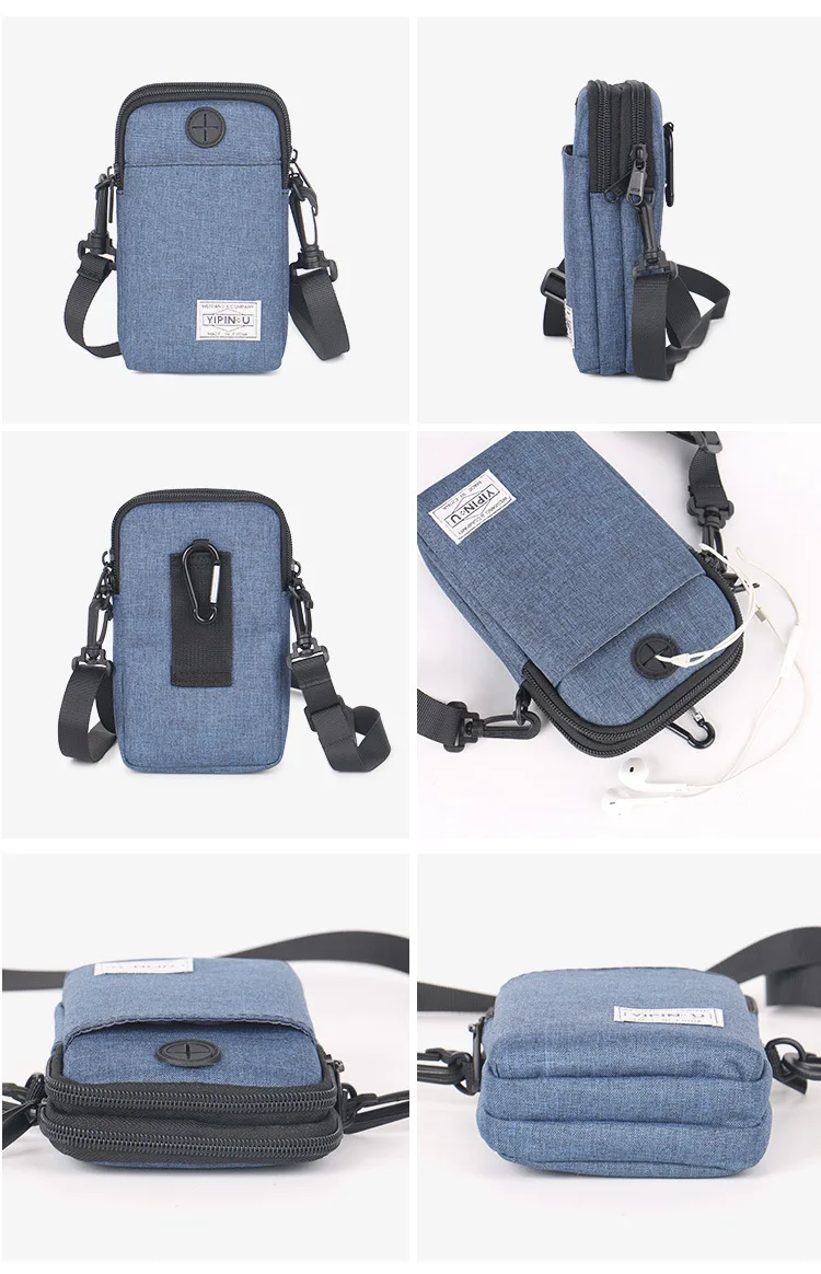 Hot Small Durable Nylon Men Passport Messenger Sling Bag Lady Crossbody Cell Phone Organizer Shoulder Pouch Fanny Waist Belt Bag
