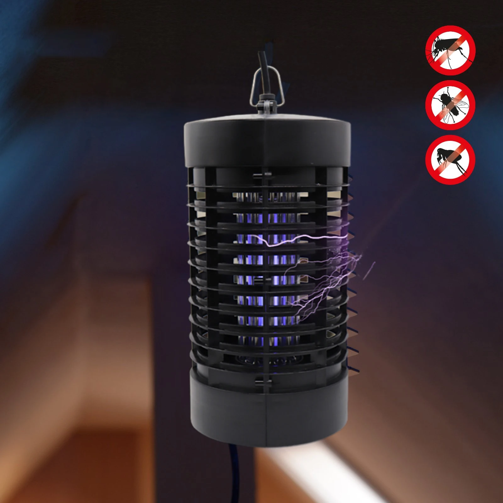 LED Electric UV Bug Zapper Trap Insect Repellent Fly Killer Lamp Electronic Mosquito Killer for Indoor Flying Bugs