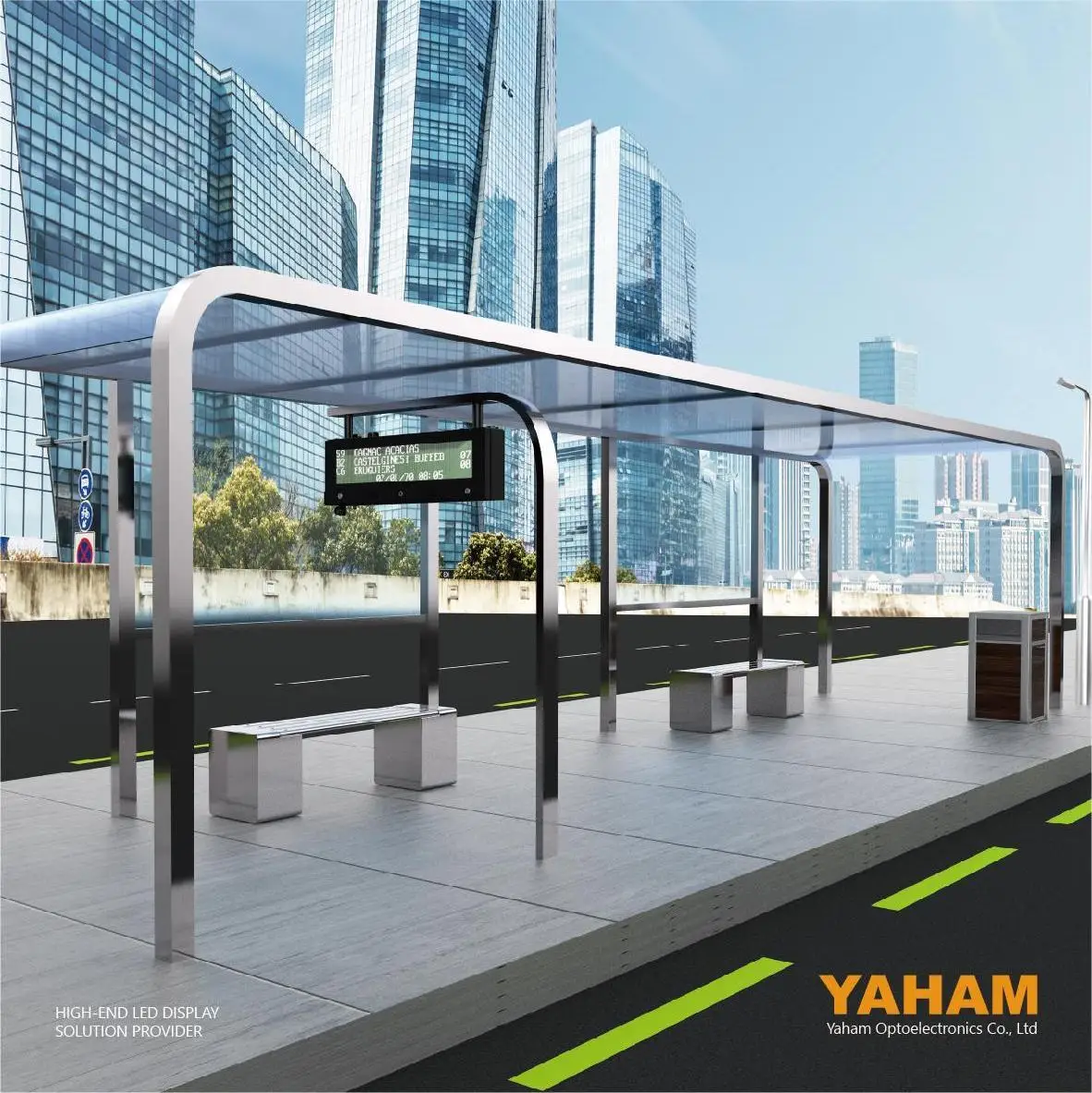 Bus stop station led information board sign P6mm P8mm P10mm P12mm Passenger Guide Board Route guidance board led display