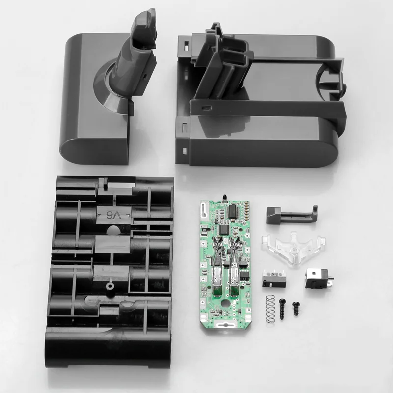 Battery Parts fit for Dysons V6 V7 V8 DC58 DC61 DC62 DC72 DC74 Handheld Vacuum Cleaner Battery Case/PCB/Screws/Interface