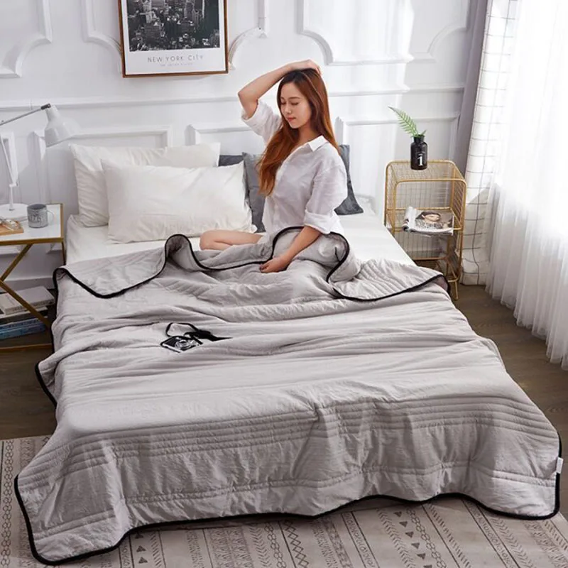 Direct sales by manufacturers Summer Washable Quilted Thin Quilt Skin friendly Breath  blanket