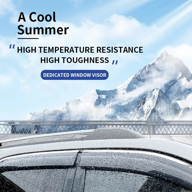 car door windows sun vent visor wind deflector window visor for toyota highlander 2015-2021 door visor