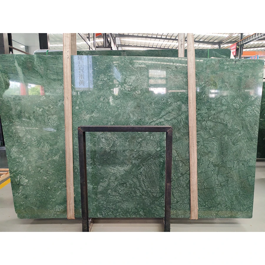 Wholesale Price Excellent Quality Verde Affai Marble Slab Indian Dark Green Natural Stone Flooring Dark Green Marble Slab