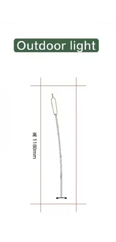 Lumind IP65 waterproof stainless steel acrylic landscape garden decoration pillar reed LED Decor lawn lamp