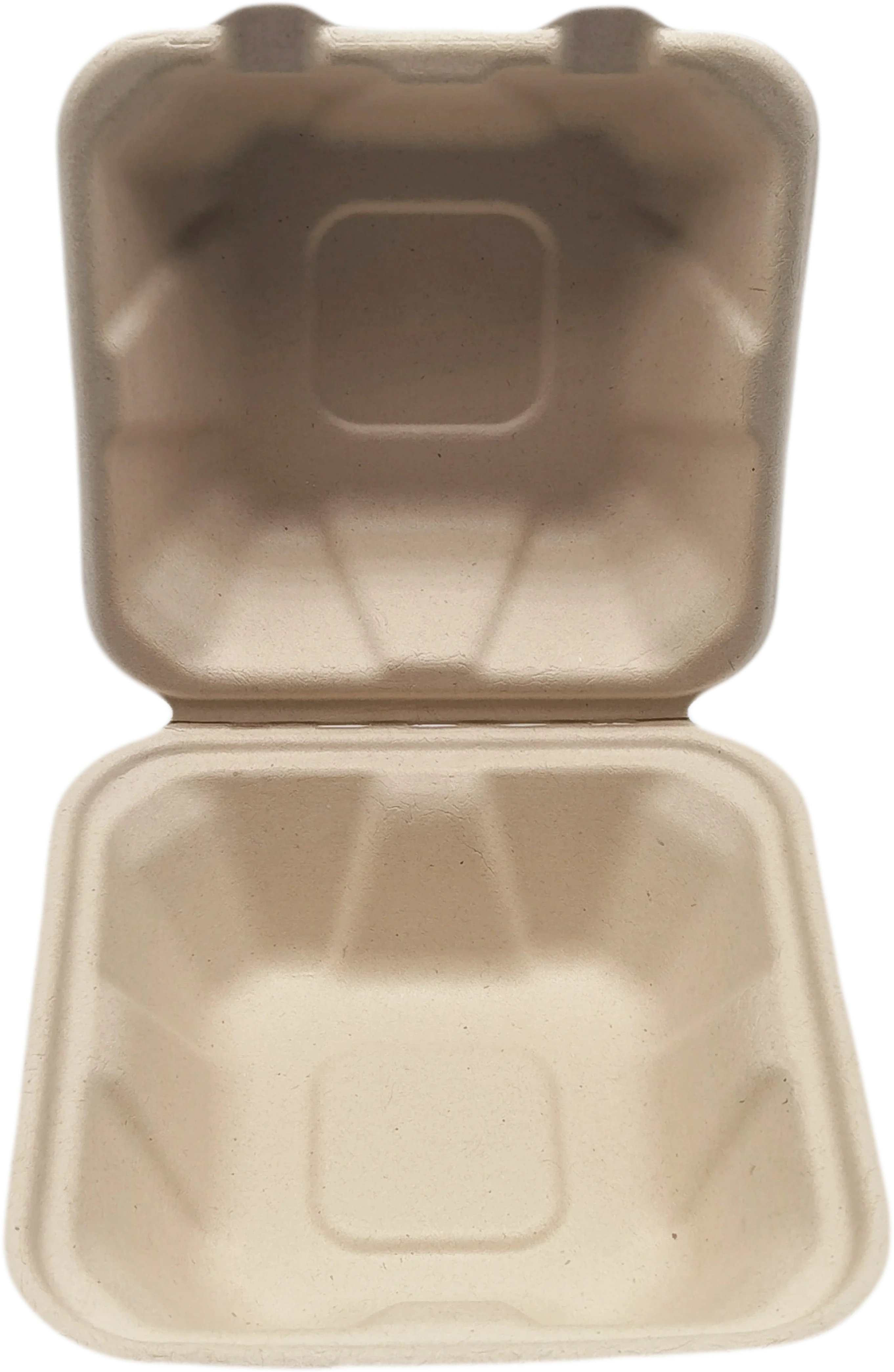 LuzhouPack Sugarcane 6 Inch Biodegradable Disposable Hamburger Container Paper Pulp Burger Box