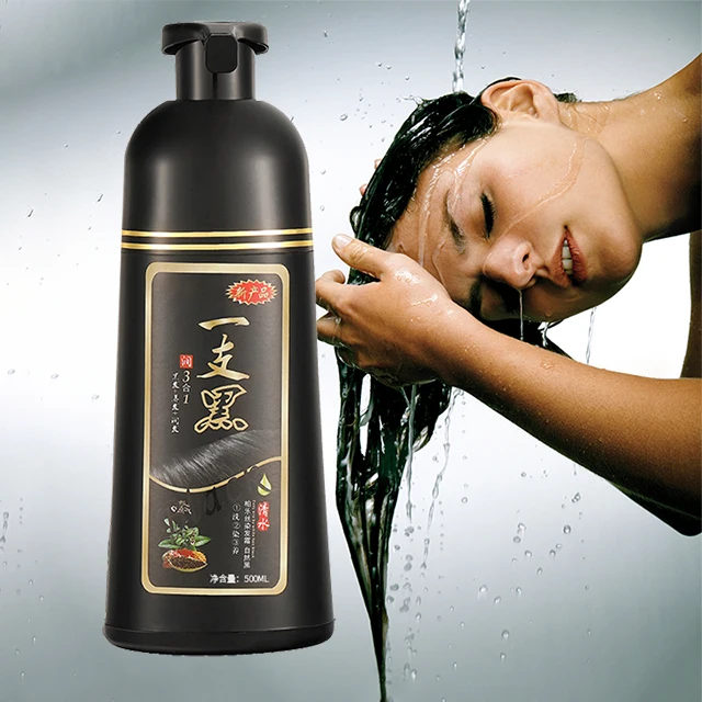 
Private Label High Quality Fast Black Hair Shampoo Hair Dye Shampoo For White Hair Dye Washing Lotion 