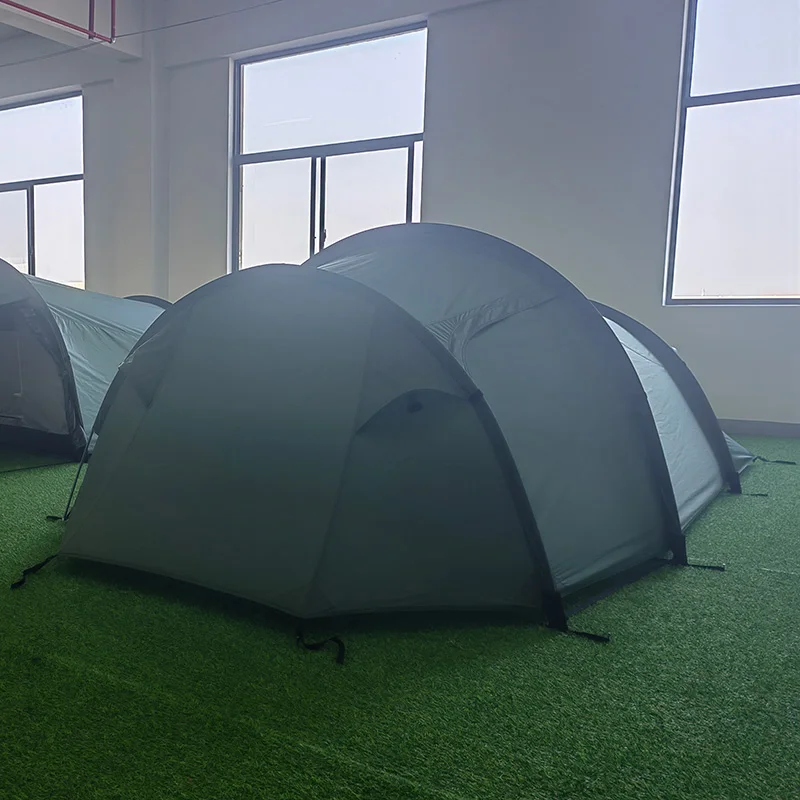 Colorful Dew Outdoor 3-4 Persons Family Tunnel Camping Tent with Aluminum Poles