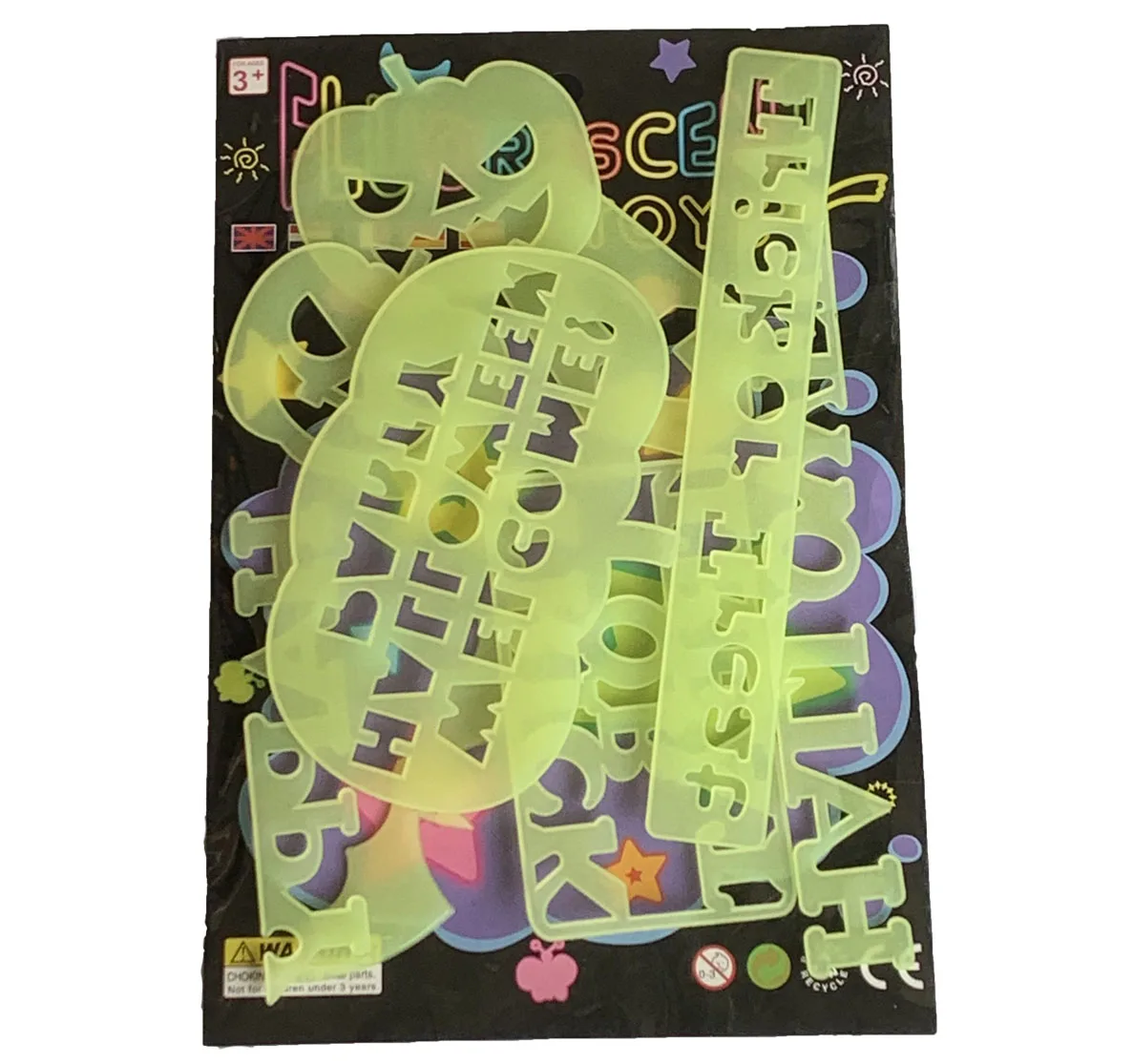 10 sets of Halloween wall stickers, voodoo glow-in-the-dark wall stickers, Jack lights glow-in-the-dark decor stickers
