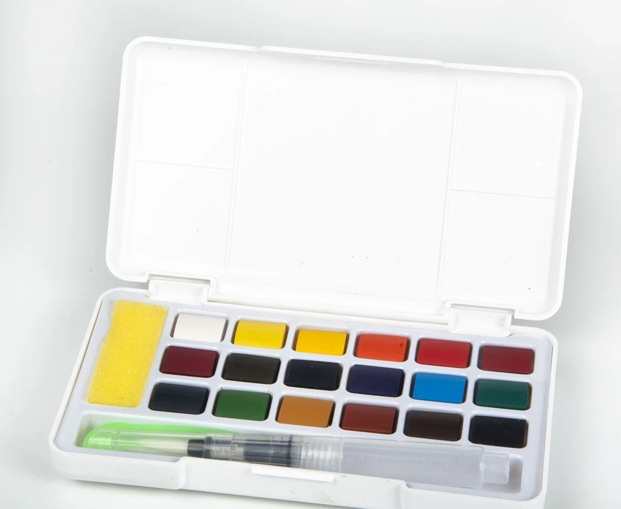 Be Creative ACS watercolor half pan paint set with water brush