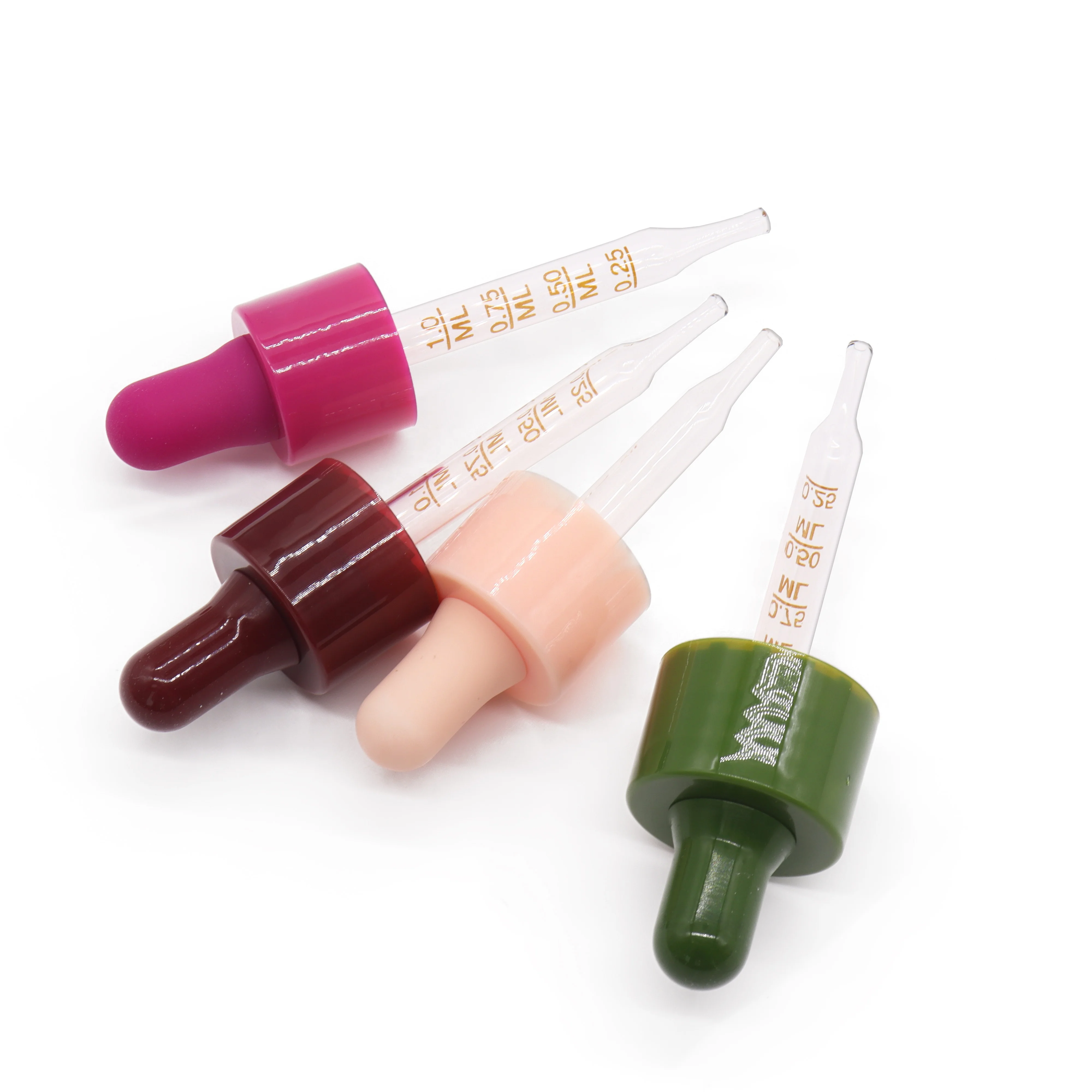 Dropper Seat ,Cosmetic Packing Glass Serum Lotion Cream Bottle Dropper With Plastic Cap And Rubber Cap