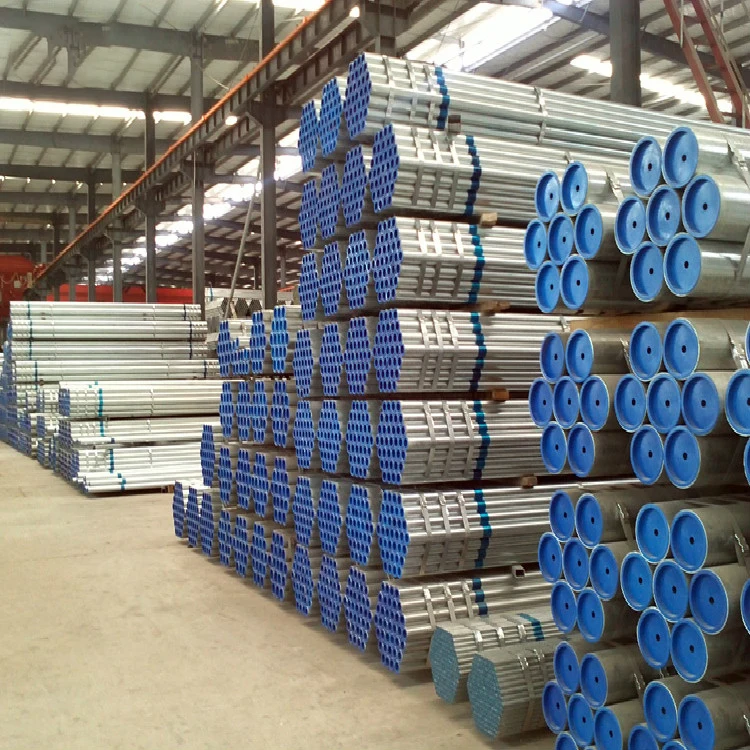 Hot dipped corrugated galvanized steel pipes gi iron pipe round steel tubes black galvanized pipe