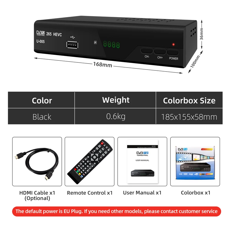 Ресивер H.265 DVB T2 поддержка IPTV youtube PVR обмен времени JUNUO гарантия качества
