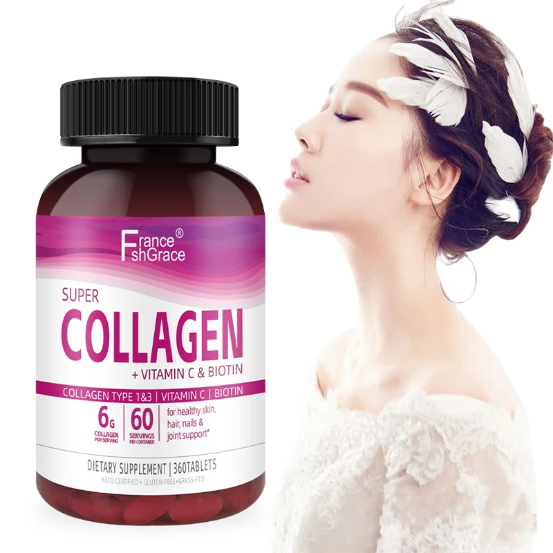 Collagen Tablets with Vitamin C Biotin Calcium 360 tablets