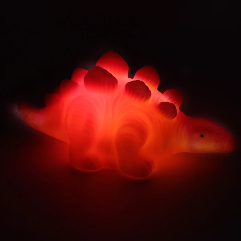 
Hot sale Amazing with flashing light Non-Toxic dinosaur bath rubber toy 