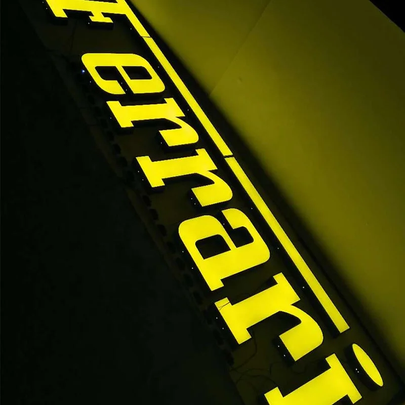 Outdoor illuminated led letters signs highly three dimensional acrylic store signage raised front light letter sign